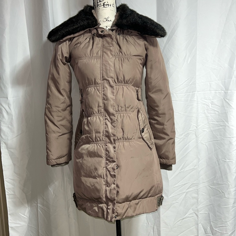 Kenneth Cole Faux Fur Down Coat